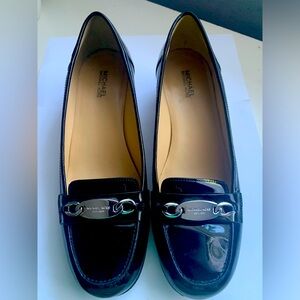 Michael Kors Lainey Mid Heel Loafers with silver hardware